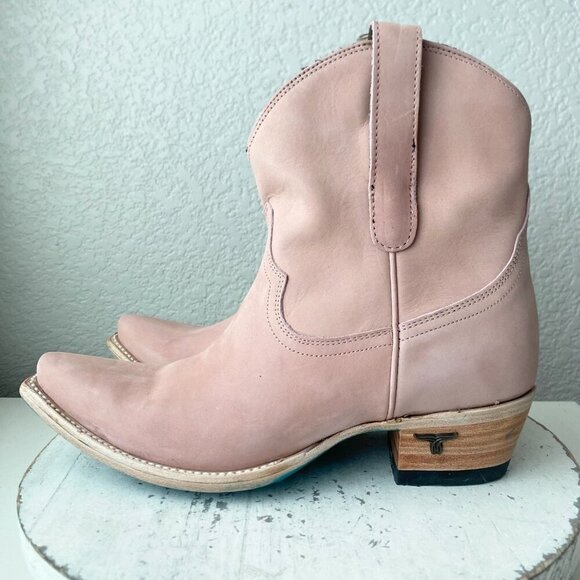 Lane EMMA JANE Womens Cowboy Bootie 9 Western Pink Cowgirl Short Ankle Boots - Picture 4 of 11